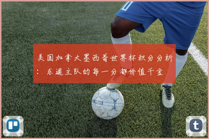 美国加拿大墨西哥世界杯积分分析：东道主队的每一分都价值千金